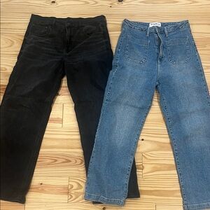 American Eagle Outfitters Flare & Wide Leg Jeans — Black and Blue